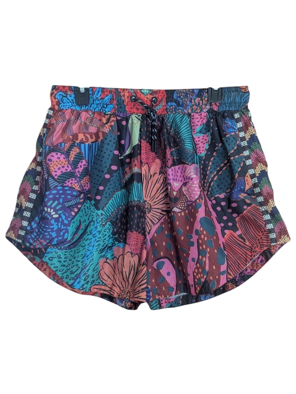 Farm Rio Black Cool Leopard Athletic Shorts - Size Large